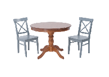 Обеденная группа ZiP-mebel Обеденная группа Брамос К 100 орех со стульями Ингольф серый арт. F001002W00X2R100740G00