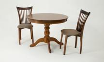 Обеденная группа ZiP-mebel Обеденная группа Брамос К 100 орех со стульями Миранда орех ромб коричневый арт. F001002W00X2R001442W14