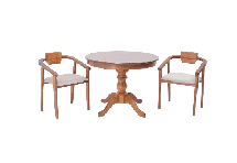 Обеденная группа ZiP-mebel Обеденная группа Брамос К 100 орех со стульями Челси орех бежевый арт. F001002W00X2Z011840W02