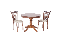 Обеденная группа ZiP-mebel Обеденная группа Брамос К 100 орех со стульями Миранда орех ромб бежевый арт. F001002W00X2R001442W12