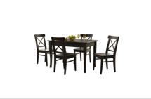 Обеденная группа ZiP-mebel Обеденная группа Моцарт 120 со стульями Ингольф чёрное дерево арт. F514041B00X4R100742B00