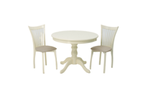 Обеденная группа ZiP-mebel Обеденная группа Брамос К 100 слоновая кость со стульями Миранда слоновая кость ромб бежевый арт. F001001S00X2R001443S12