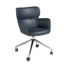 Офисное кресло Angel Cerda Поворотный офисный стул 4110/A208-5C синий с подлокотниками арт. 150217