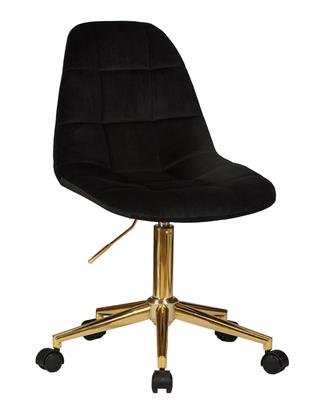 Офисное кресло DOBRIN Офисное кресло для персонала DOBRIN DIANA, чёрный велюр (MJ9-101) арт. LM-9800-Gold