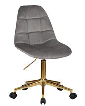 Офисное кресло DOBRIN Офисное кресло для персонала DOBRIN DIANA, серый велюр (MJ9-75) арт. LM-9800-Gold
