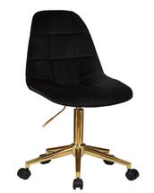 Офисное кресло DOBRIN Офисное кресло для персонала DOBRIN DIANA, чёрный велюр (MJ9-101) арт. LM-9800-Gold