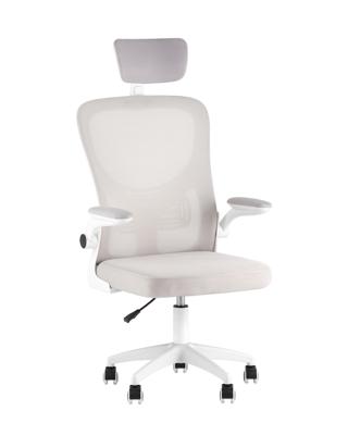 Офисное кресло Stool Group Кресло офисное TopChairs Core серый с подголовником пластик белый арт. УТ000041968