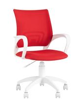 Офисное кресло Stool Group Кресло офисное Topchairs ST-BASIC-W спинка белая сетка сиденье красная ткань крестовина белый пластик арт. УТ000036063