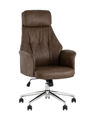 Офисное кресло TopChairs Кресло офисное TopChairs Neoma коричневый экокожа арт. УТ000041776