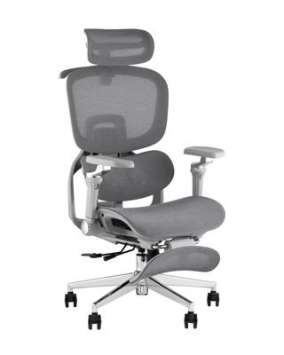 Офисное кресло TopChairs Кресло офисное TopChairs Prodigy с оттоманкой серый арт. УТ000041698