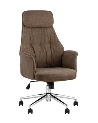 Офисное кресло TopChairs Кресло офисное TopChairs Neoma коричневый экокожа ткань арт. УТ000041771