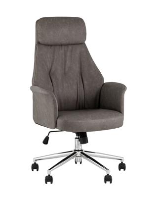 Офисное кресло TopChairs Кресло офисное TopChairs Neoma серый экокожа арт. УТ000041775