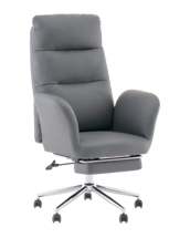 Офисное кресло TopChairs Кресло руководителя TopChairs Solid с оттоманкой серый арт. УТ000040807