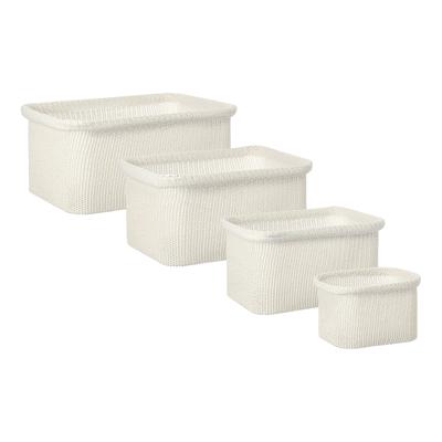 Остальные предметы Bergenson Bjorn Набор из 4-х корзин для хранения sustainable collection, молочный арт. BB0000914