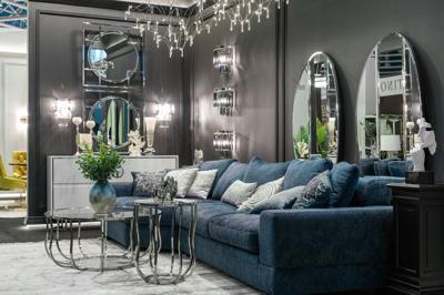 Остальные предметы Garda Decor Комплект мебели №17 диван LAZIO,угол трапеция левый с механизмом арт. ZN-394393