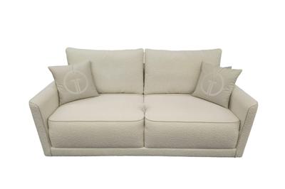 Остальные предметы Garda Decor Диван Portofino 200 двухм раскл с кантом букле экрю Orso Ecru+Enzo000 арт. PORTOFINO-200-Orso Ecru+Enzo000