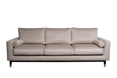 Остальные предметы Garda Decor Диван Мадрид Память(Madrid Memory) с кантом трехм. без мех.,велюр бежевый Colt021+Colt030 арт. MADRID-Memory-Colt021+Colt030