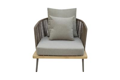 Остальные предметы Garda Decor 129KN-03041 Кресло "БЭЙЛИ (BAYLEY)" уличное серое 82*84*75см арт. 129KN-03041