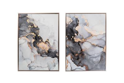 Остальные предметы Garda Decor 89VOR-MARBLE6/2 Постеры "Мрамор. Диптих-2" (2шт)*50*70см,багет кэнвес, с поталью арт. 89VOR-MARBLE6/2