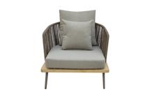 Остальные предметы Garda Decor 129KN-03041 Кресло "БЭЙЛИ (BAYLEY)" уличное серое 82*84*75см арт. 129KN-03041