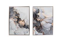 Остальные предметы Garda Decor 89VOR-MARBLE6/2 Постеры "Мрамор. Диптих-2" (2шт)*50*70см,багет кэнвес, с поталью арт. 89VOR-MARBLE6/2
