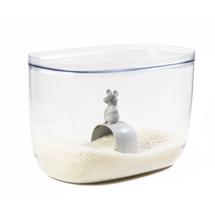 Остальные предметы QUALY Контейнер с мерной ложкой lucky mouse, 7 л арт. QL10298-CL-GY