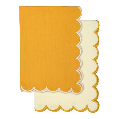 Остальные предметы Tkano Набор кухонных полотенец с контрастным кантом горчичного цвета из коллекции trendy ruffles, 50х70 см арт. TK25-TT0001