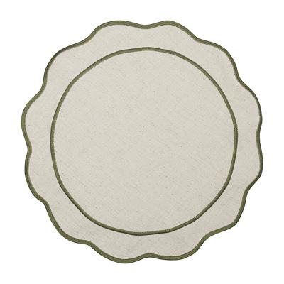 Остальные предметы Tkano Салфетка под приборы anemone из коллекции trendy ruffles, D38 см, оливковый арт. TK25-PM0006