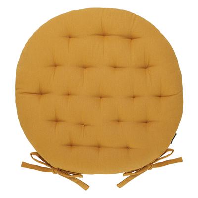 Остальные предметы Tkano Подушка на стул круглая из хлопка цвета карри из коллекции essential, 35 см арт. TK24-CP0012