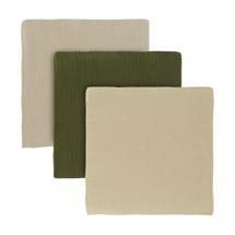 Остальные предметы Tkano Набор из трех вязаных салфеток для уборки и мытья посуды бежевого и оливкового цветов из коллекции essential, 28х28 см арт. TK23-DCL0001