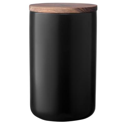 Остальные предметы ЯЯЯ Банка для хранения керамическая, 750 мл, черная арт. KK-CR750B