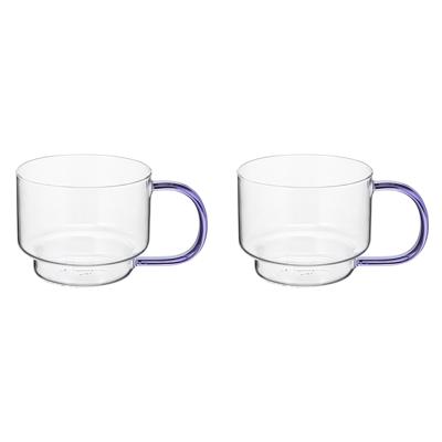 Остальные предметы ЯЯЯ Набор кружек orb, 400 мл, прозрачные/фиолетовые, 2 шт. арт. LJ0000368