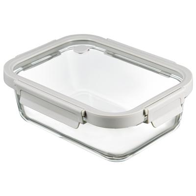 Остальные предметы ЯЯЯ Контейнер для запекания и хранения прямоугольный click glass, 1,5 л, светло-серый арт. SFE-SS-CN-GLS-GR-1.5