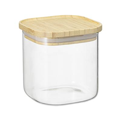 Остальные предметы ЯЯЯ Банка для хранения квадратная glass bamboo, 800 мл арт. SS0000159