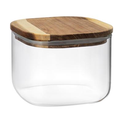 Остальные предметы ЯЯЯ Банка для хранения квадратная glass acacia,1 л арт. SS0000345