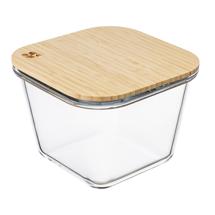 Остальные предметы ЯЯЯ Контейнер для запекания и хранения квадратный eco store с крышкой из бамбука, 1,9 л арт. SFE-SS-CN-GLS-BM-1.9