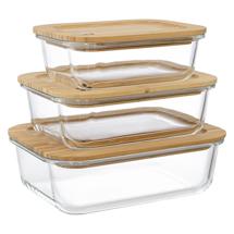 Остальные предметы ЯЯЯ Набор контейнеров для запекания и хранения eco store с крышками из бамбука, 3 шт. арт. SS000045