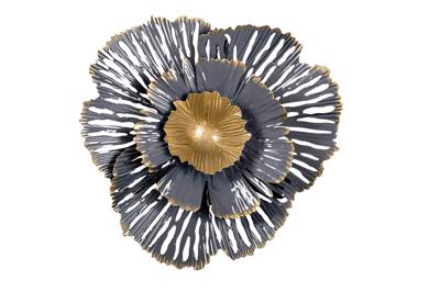 Панно Garda Decor 37SM-0850 Декор настенный Цветок золотисто-серый 23,5*23,5*6,4 арт. 37SM-0850
