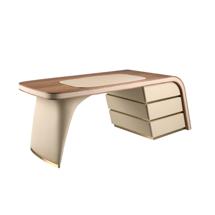 Стол письменный Angel Cerda Письменный стол 3268/DS-23006 из ореха и кремовой экокожи арт. 206585