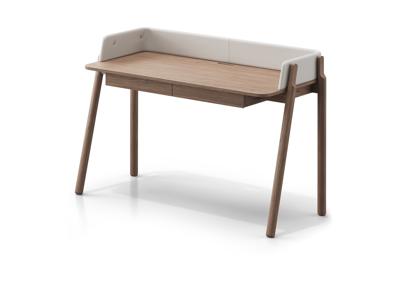 Стол письменный Ellipsefurniture Стол письменный Basic 140*60 см (натуральный дуб, молочный экокожа) арт. BS01341500202