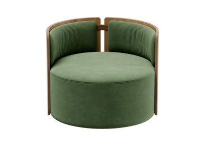 Стол письменный Ellipsefurniture Кресло крутящееся Lagom 800 (зелено-голубой FiberGuard, натуральный дуб) арт. LG01311513607