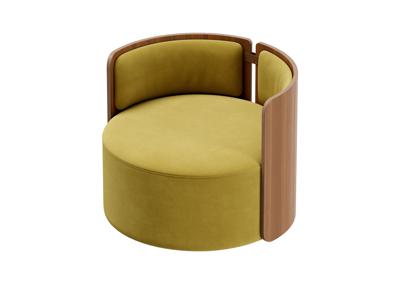 Стол письменный Ellipsefurniture Кресло крутящееся Lagom 800 (янтарный FiberGuard, орех) арт. LG01311413807