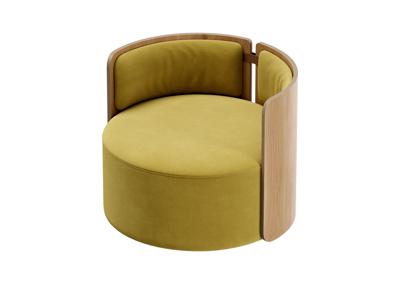 Стол письменный Ellipsefurniture Кресло крутящееся Lagom 800 (янтарный FiberGuard, натуральный дуб) арт. LG01311513807