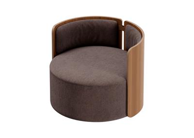 Стол письменный Ellipsefurniture Кресло крутящееся Lagom 800 (шоколад твид, орех) арт. LG01311404403