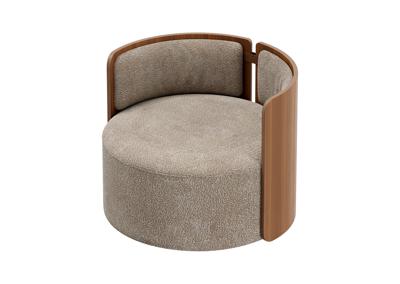 Стол письменный Ellipsefurniture Кресло крутящееся Lagom 800 (бежевый букле, орех) арт. LG01311403804