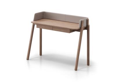 Стол письменный Ellipsefurniture Консоль Basic 120*45 см (натуральный дуб, бежевый экокожа) арт. BS01581503802