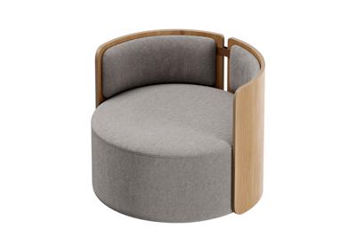 Стол письменный Ellipsefurniture Кресло крутящееся Lagom 800 (капучино твид, натуральный дуб) арт. LG0131158103