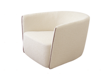 Стол письменный Ellipsefurniture Кресло Ellipse E6.1 с кантом (молочный, букле) арт. KP010207280301