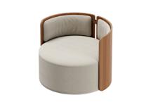 Стол письменный Ellipsefurniture Кресло крутящееся Lagom 800 (молочный, орех) арт. LG01311400208