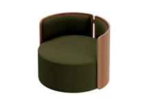 Стол письменный Ellipsefurniture Кресло крутящееся Lagom 800 (зеленый, орех) арт. LG01311400808